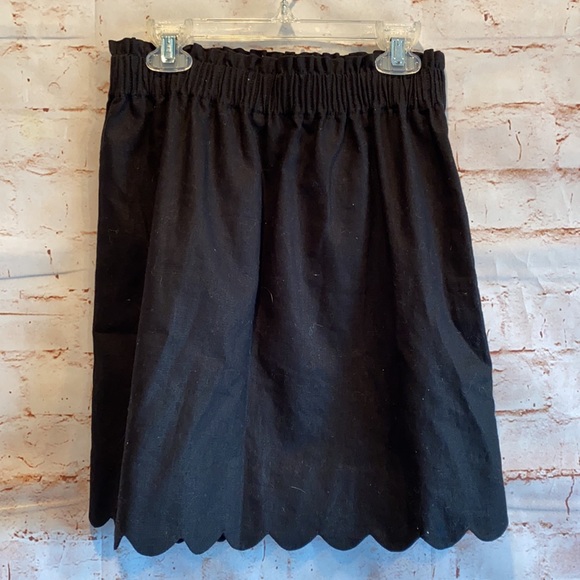 J crew scallop linen skirt elastic waist A line - Picture 5 of 10
